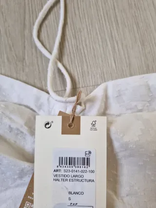 Vestido Blanco Maxi Brownie Rel/Love Halter