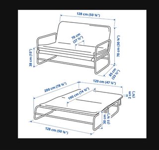 Sofá Cama Ikea HAMMARN + Futón HAPPERS