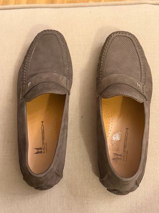 Mocasines Moreschi grises perforados