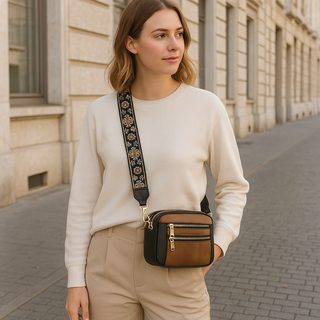 Bolso bandolera marrón mujer