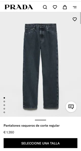 Pantalón vaquero negro hombre Prada