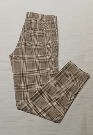 Pantalón hombre cuadros - Bershka