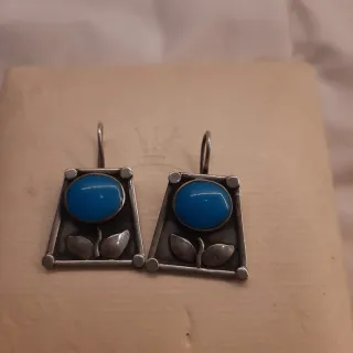 Pendientes Plata con Piedra Azul