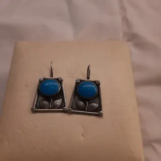 Pendientes Plata con Piedra Azul