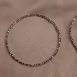 Pulseras plata con diseño trenzado