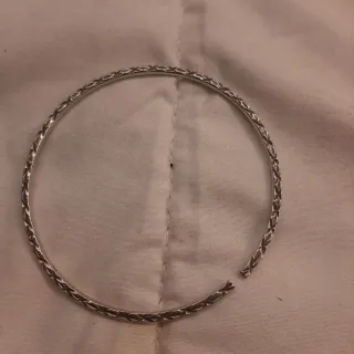 Pulseras plata con diseño trenzado