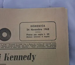 Giornale Storico Il Resto del carlino del 1963
