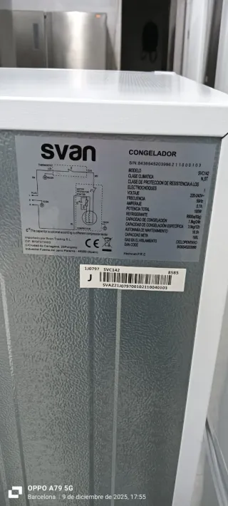 Congelador Vertical Svan