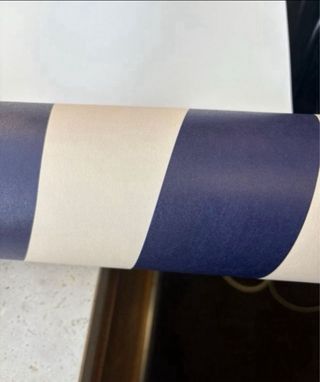 Papel Pintado Cebra Beige y Azul 12m