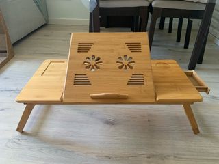 Mesa Bambú Plegable Portátil