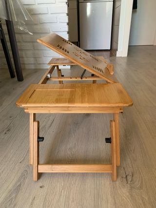 Mesa Bambú Plegable Portátil