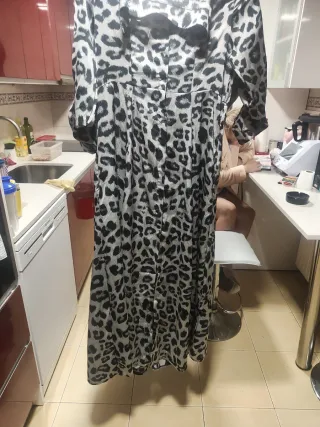 Vestido elegante estampado leopardo