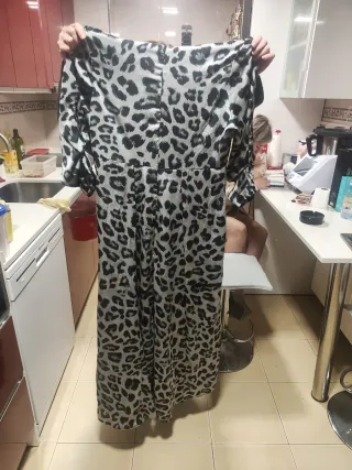 Vestido elegante estampado leopardo