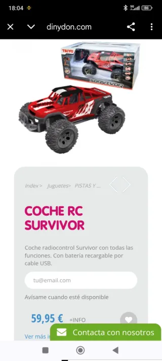 Coche teledirigido TAIYO Survivor Rojo