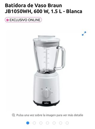 Batidora de vaso Braun blanca