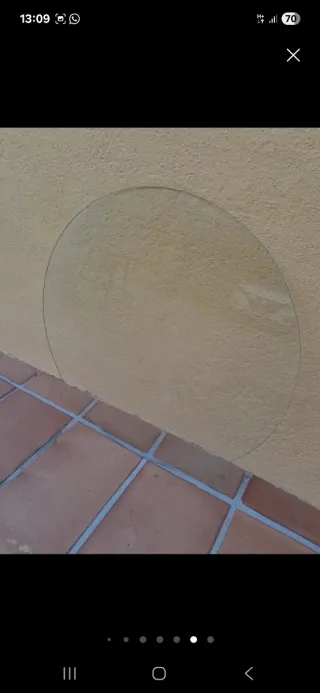 Mesa Redonda 60 Bambú y Ratán Semiantigua