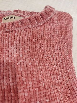 Jersey rosa palo tejido suave