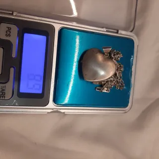 Collar y pulsera corazón plata