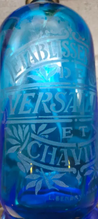 Sifón antiguo francés Versalles azul