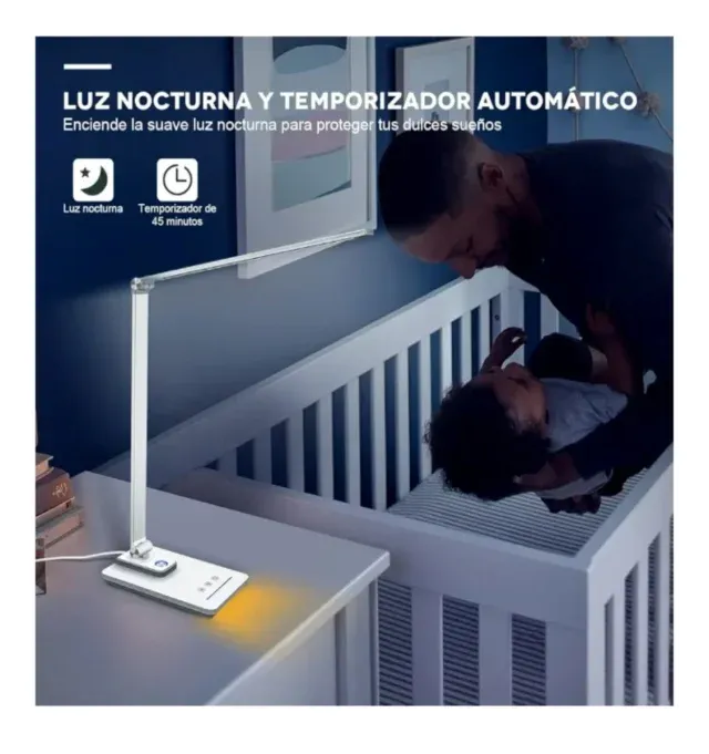 Lámpara Escritorio LED Blanca Ajustable