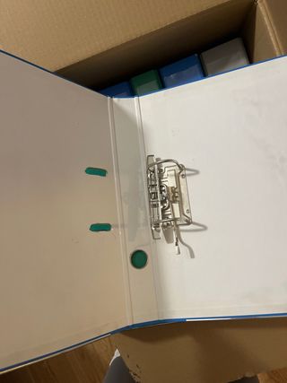 Carpetas Archivador Verdes y Azules