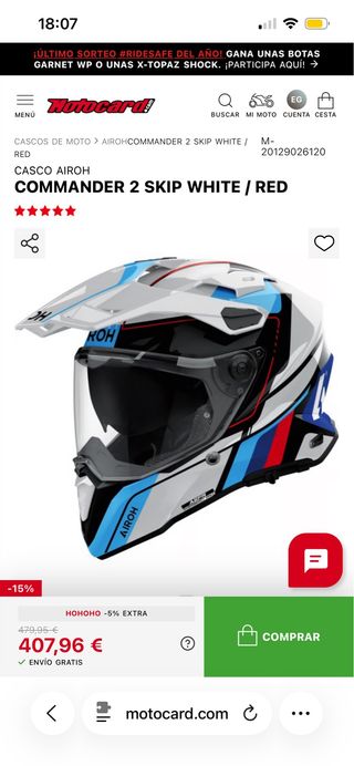 Casco Airoh Commander 2 Skip Talla M