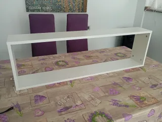 2 Estanterías de madera blanca 1m