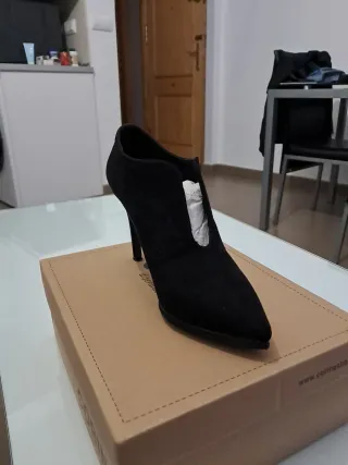 Botines negros tacón alto