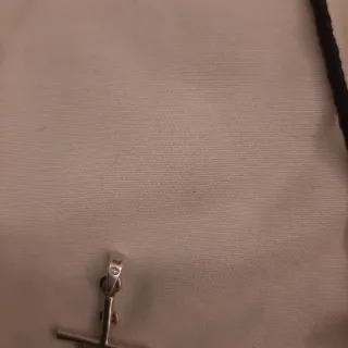 Collar con colgantes cruz y esfera plata