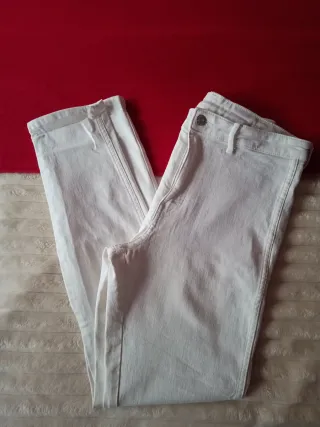 Pantalón vaquero mujer blanco