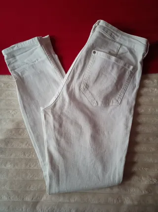 Pantalón vaquero mujer blanco