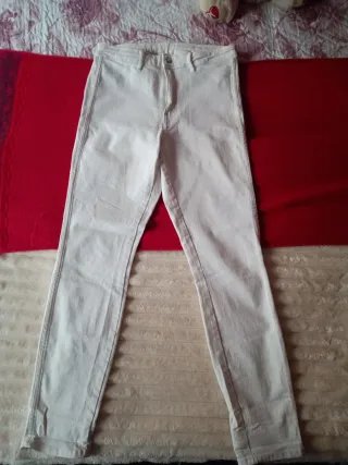 Pantalón vaquero mujer blanco