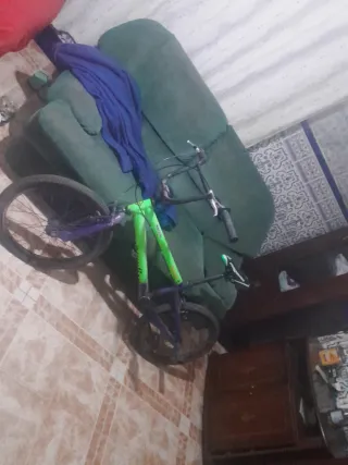 Bicicleta BMX Verde y Morada