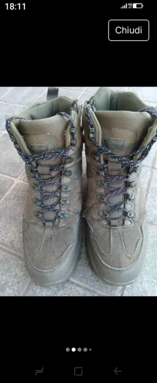 Scarponi trekking militari verdi botas stivali