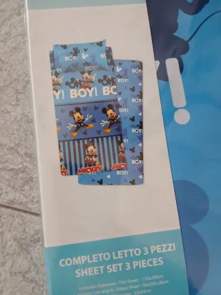 Completo letto Mickey Mouse 3 pezzi
