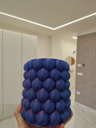 Portavaso 3D effetto oleografico viola