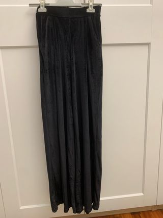 Pantalón ancho terciopelo negro