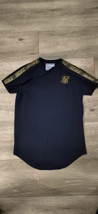 Camiseta Sik Silk Negra Talla L Dorada