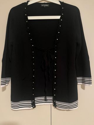 Top y chaqueta Rayas Manga francesa