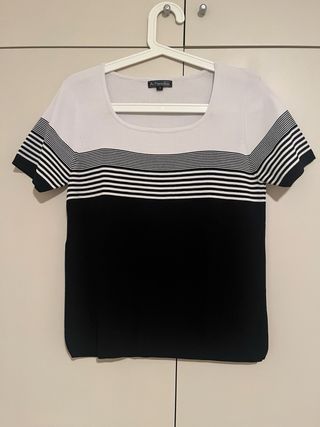 Top y chaqueta Rayas Manga francesa