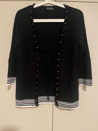 Top y chaqueta Rayas Manga francesa