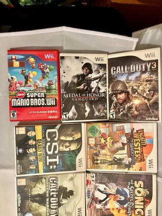 pacote lote 9 jogos Nintendo Wii 6 PAL e 3 NTSC