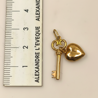Colgante Llave y Corazón Oro 18K