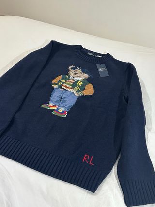 Jersey Polo Ralph Lauren Oso Bear Azul