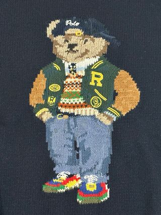 Jersey Polo Ralph Lauren Oso Bear Azul