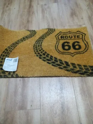 Tappeto d'ingresso Route 66 in fibra di cocco
