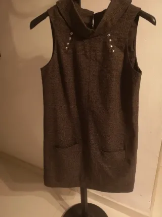 ABRIGO  Y Vestido Adolfo Dominguez Beige/Marrón.