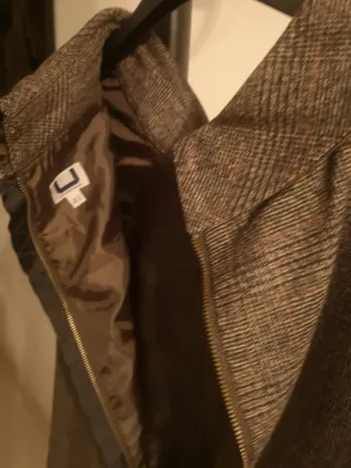 ABRIGO  Y Vestido Adolfo Dominguez Beige/Marrón.