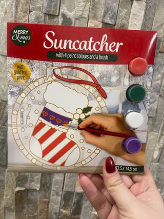 Set 2 Suncatcher Pittura Natale