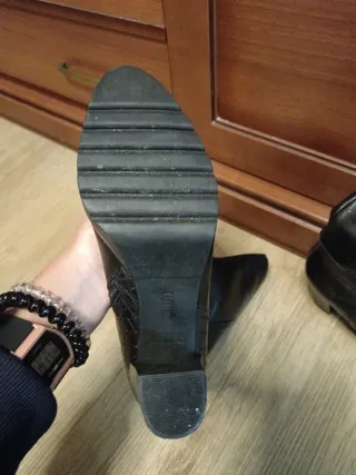 Botines negros piel talla 37